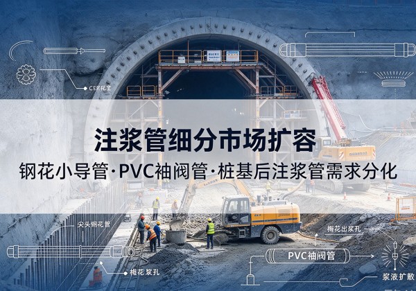 玉州注浆管细分市场扩容，隧道钢花小导管、PVC 袖阀管、桩基后注浆管需求分化